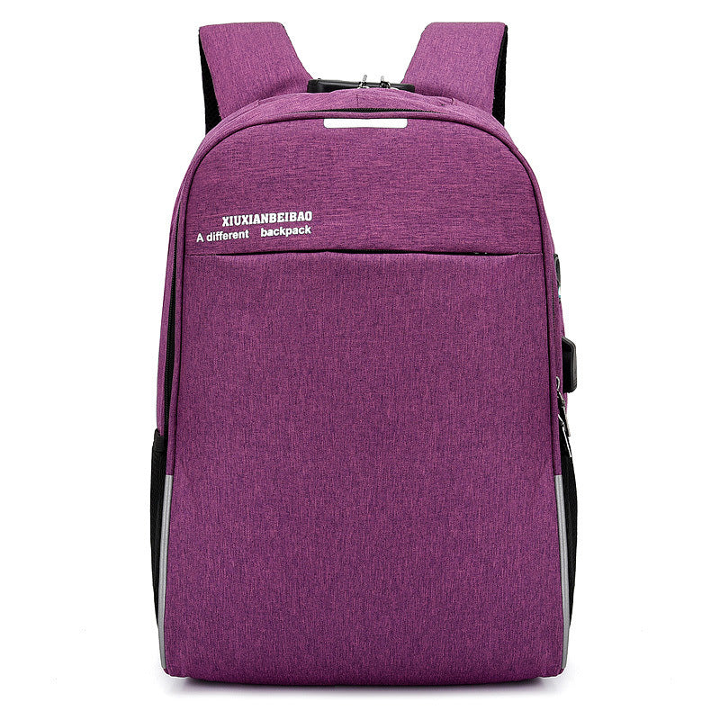 Backpack USB Rechargeable Backpack Fashion Student School Bag Large Capacity Business Computer Backpack