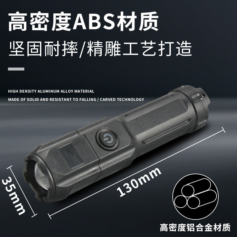 New XPE Flashlight Bright Focus Flashlight Rechargeable Flashlight Retractable lde Flashlight