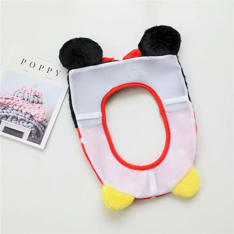 Cartoon Donald Duck Autumn and Winter Thickened Velcro Non-slip Plush Toilet Cover Cushion Cover Toilet Ferrule Soft Cushion
