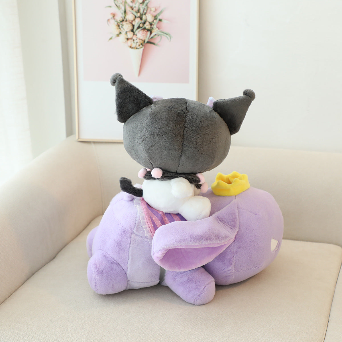 Cute girly heart plush doll pillow bedroom girl sleeping special kulomi devil sofa doll pillow