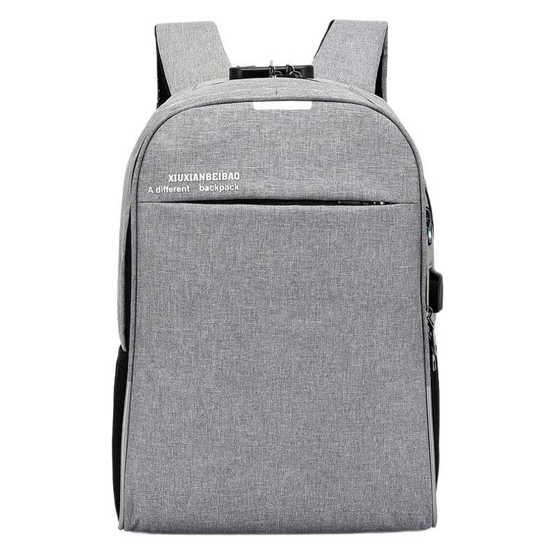 Backpack USB Rechargeable Backpack Fashion Student School Bag Large Capacity Business Computer Backpack