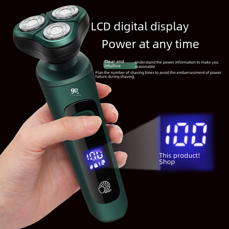 New smart digital display electric shaver head multifunctional beard knife battery full body wash razor wholesale