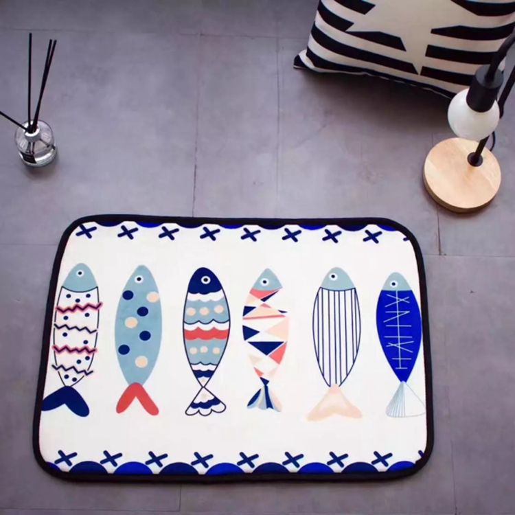 Cartoon home door mat home kitchen absorbent foot mat toilet door bathroom anti slip mat quick dry factory wholesale