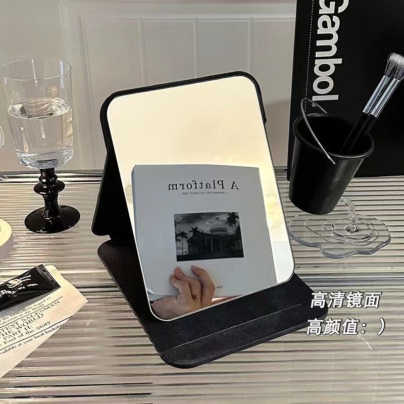 Mirror, makeup mirror, ins-style folding student dormitory, portable full-screen desktop, portable desktop dressing mirror