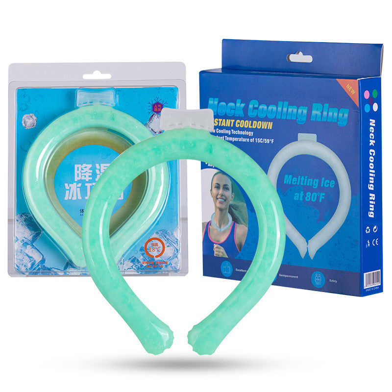 Cold Feeling Cooling Ice Cool Ring Neck Cooling Artifact Relief Heat Stroke Prevention Summer Cool Collar Outdoor Military Training Children