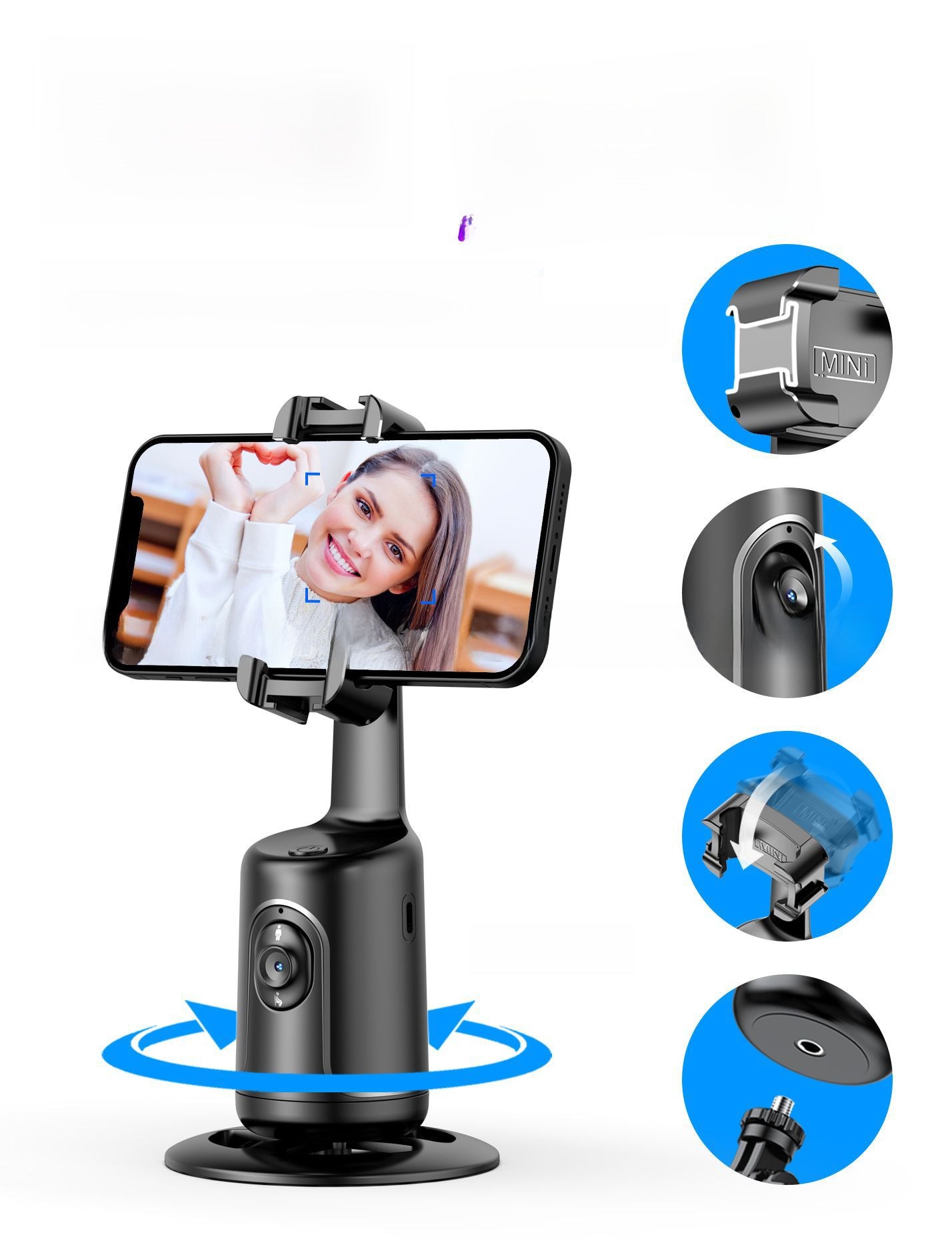 TOKQI's new intelligent AI face recognition 360° mobile phone gimbal P01pro Douyin live selfie gimbal