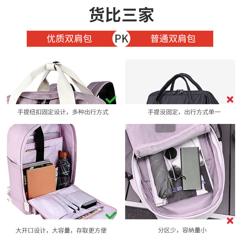 Donut Backpack Female Large Capacity Travel Bag Male Student School Bag Laptop Bag 15.67 inches