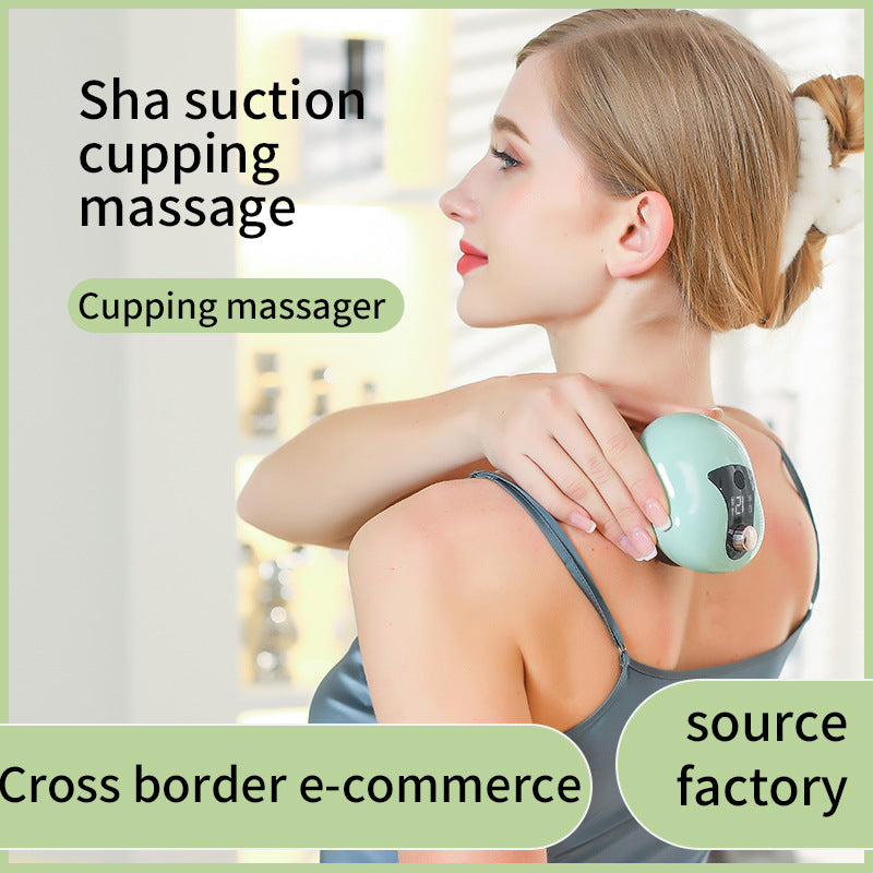 Electric Gua Sha Cupping Device - Red Light Therapy Massager with Suction