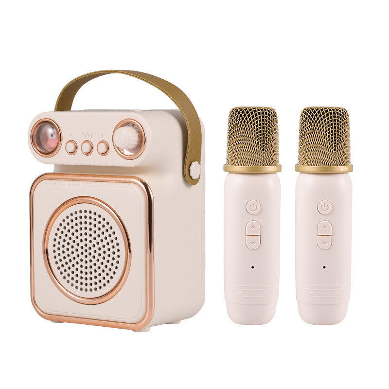 Singing, karaoke, audio, microphone, integrated microphone, home children's wireless microphone, smart bluetooth speaker, retro