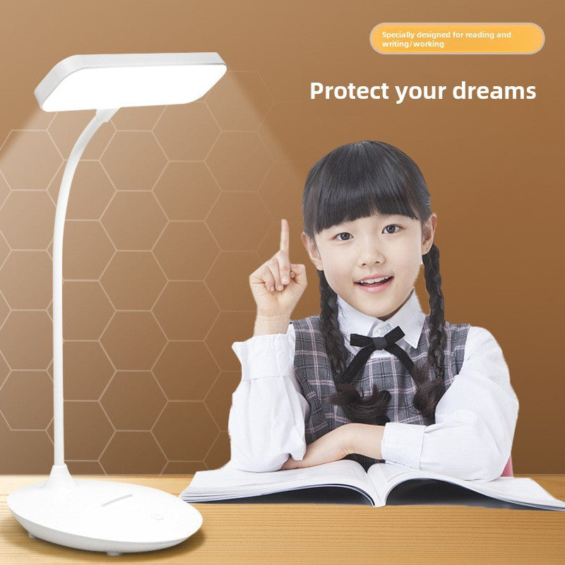 Cross-border eye protection USB rechargeable desk lamp led learning touch dimming color mixing student children's desk reading small desk lamp