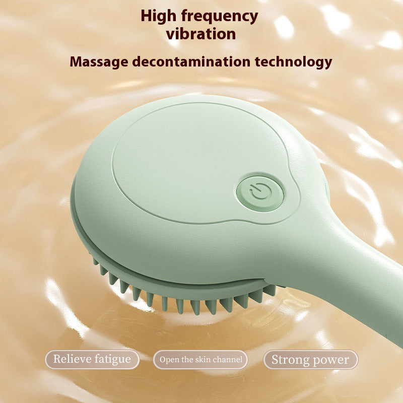 Electric Bath Brush - Wall-Mounted Waterproof Back Scrubber with Long Handle | Bombom