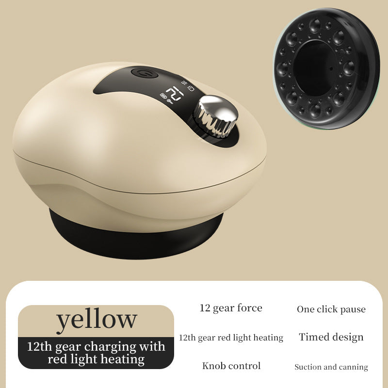 Electric Gua Sha Cupping Device - Red Light Therapy Massager with Suction