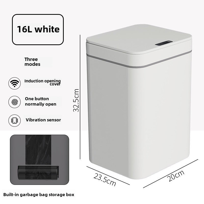 Intelligent induction trash can fully automatic with cover home living room kitchen bedroom bathroom creative classification trash can