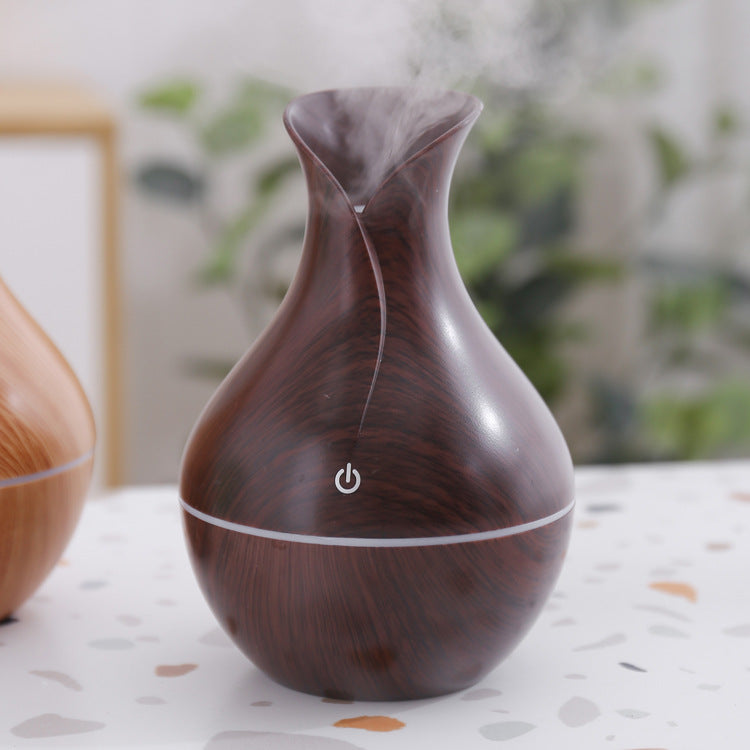 Cross-border wholesale wood grain vase aroma diffuser vase humidifier household large fog volume with remote control diffuser fragrance machine