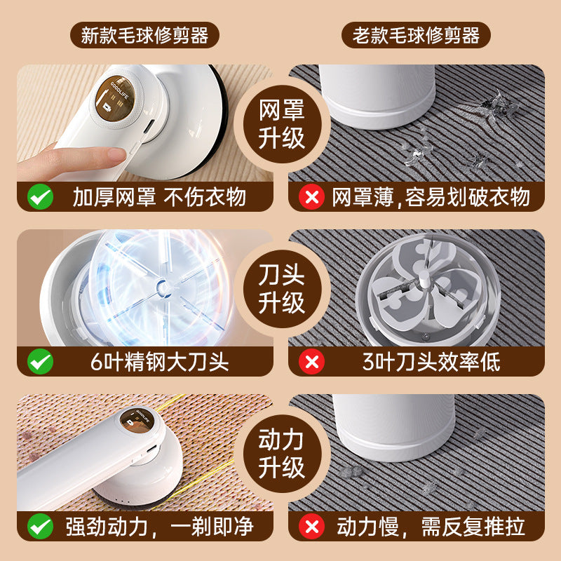 Hairball trimmer charging household clothes hairball artifact portable digital display does not hurt clothes scraping off hair remover wholesale