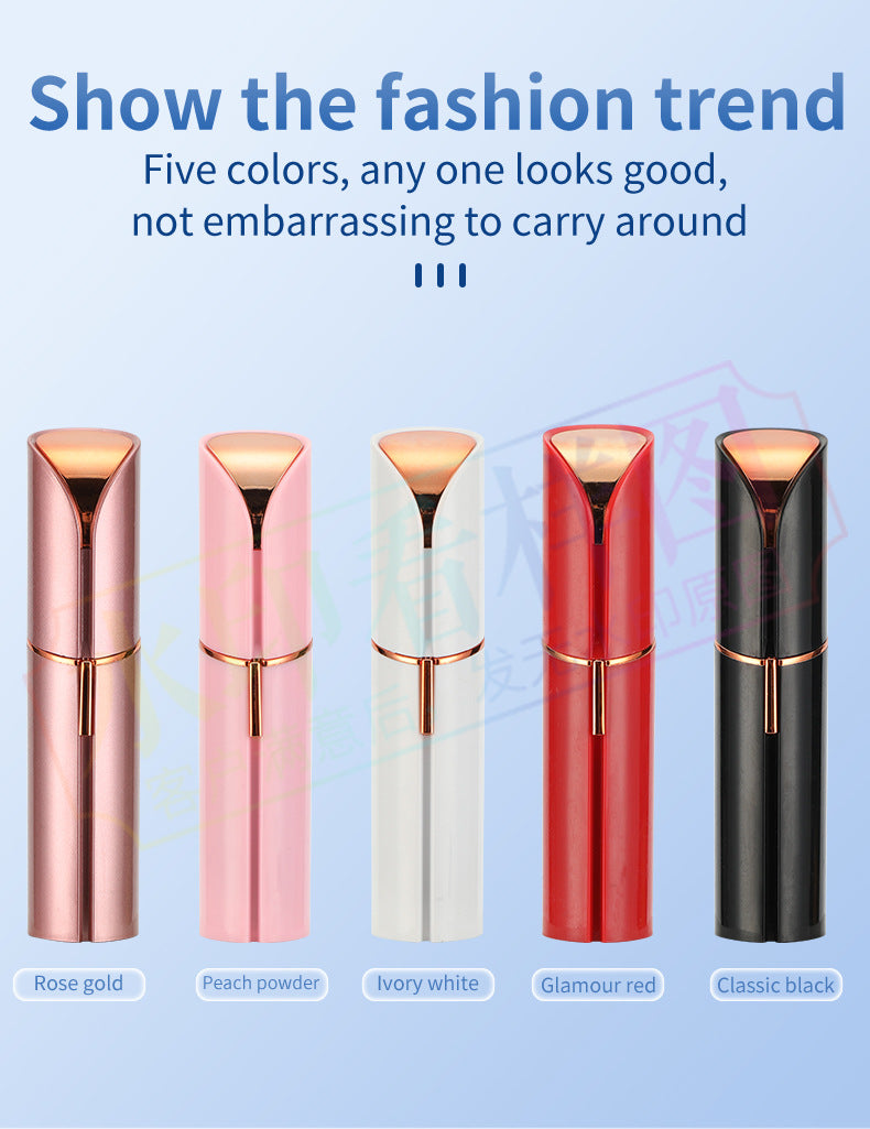 Cross border lipstick shaver, electric epilator USB rechargeable mini face eyebrow shaver, lady hair remover, shaving