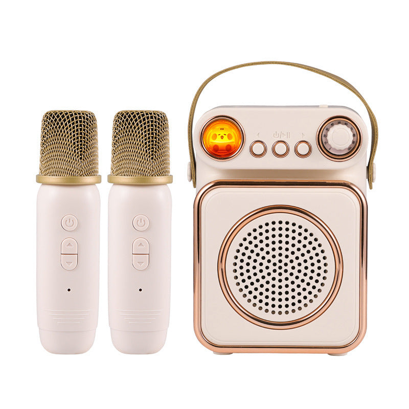 Singing, karaoke, audio, microphone, integrated microphone, home children's wireless microphone, smart bluetooth speaker, retro