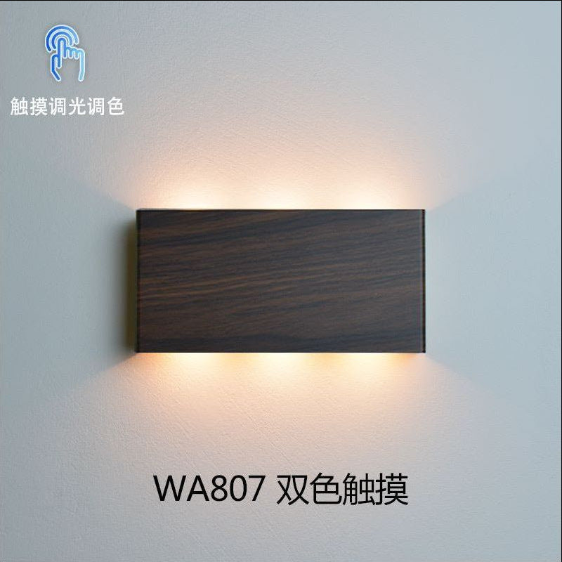 Cross-border double-sided luminous remote control three-color RGB touch magnetic wall lamp, USB charging, wiring-free bedside night light