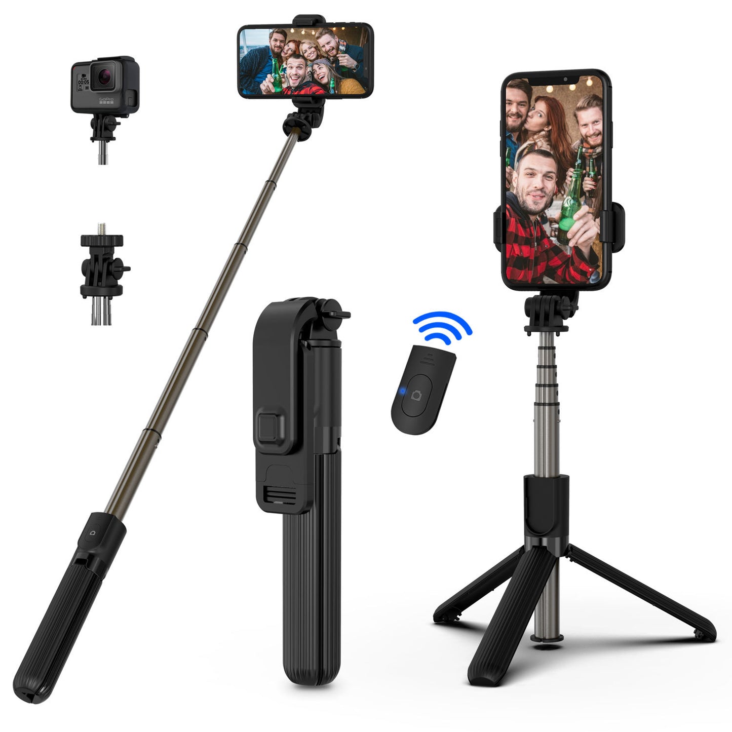 Mobile phone bluetooth selfie stick L03 mini integrated tripod LED fill light holder photo live broadcast artifact