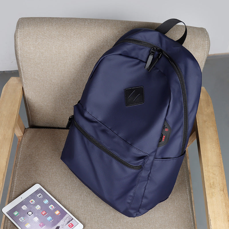 Laptop bag, backpack, simple waterproof men's and women's school bag, outdoor leisure, business capacity, 15.6 inches