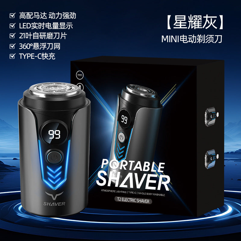 New shaver mini usb rechargeable wagon portable men's electric razor full body wash