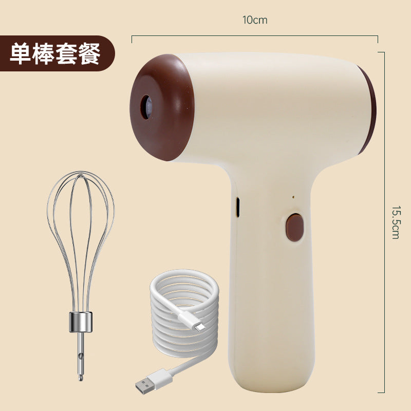 Wireless electric egg beater household mini cream automatic beater cake baking handheld charging mixing machine