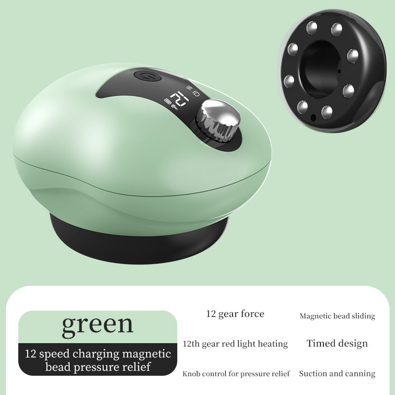 Electric Gua Sha Cupping Device - Red Light Therapy Massager with Suction