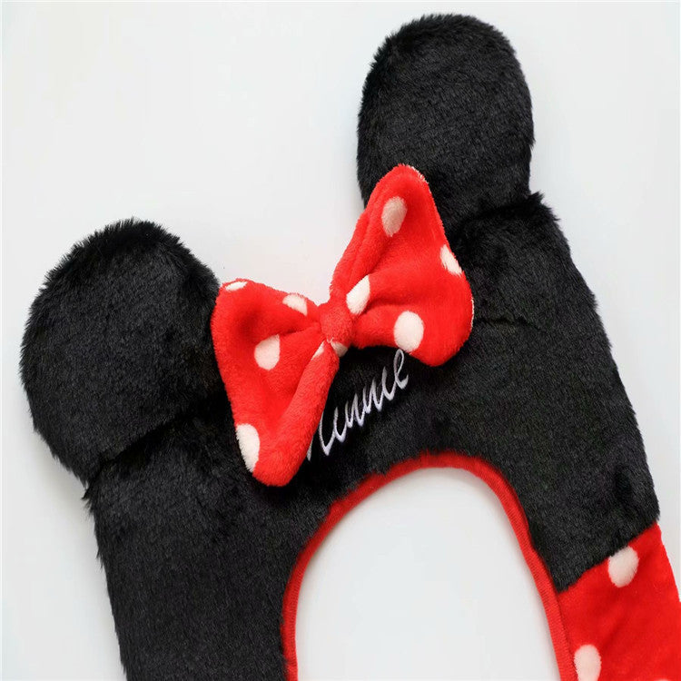 Cartoon Donald Duck Autumn and Winter Thickened Velcro Non-slip Plush Toilet Cover Cushion Cover Toilet Ferrule Soft Cushion