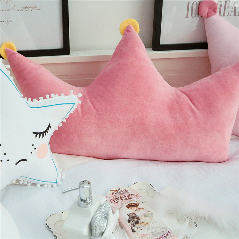 Soft and cute girl, three-dimensional crown dormitory, large cushion at the head of the bed, office workers, Nordic style office chair, lumbar pillow