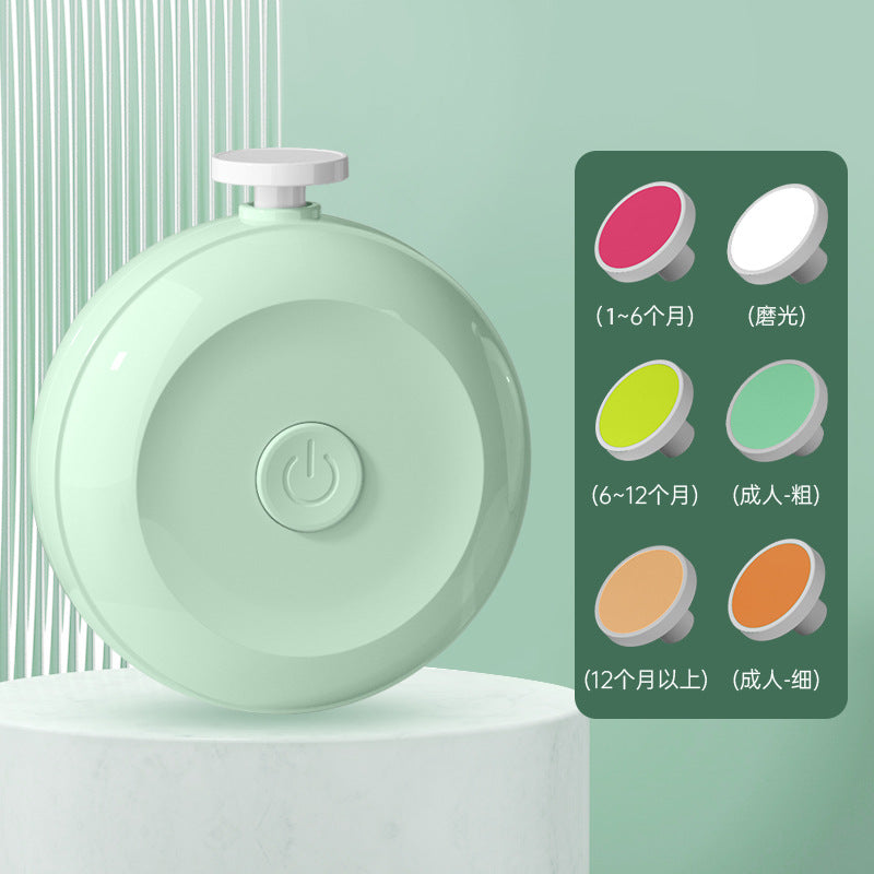 Baby electric nail polisher newborn baby nail clipper polisher anti-clamping mute child care set cross-border