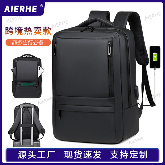 New Cross Border Business Backpack Men's 15 Inch USB Waterproof Computer Backpack Men's College Student School Bag Travel