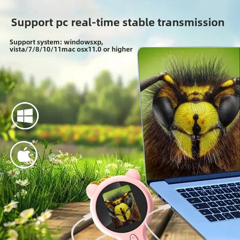 Cross-border popular 200W macro lens, children's microscope, tutoring, learning magnifier, extended extracurricular photography and video