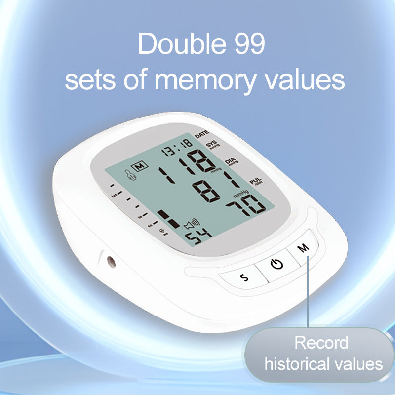 Large-screen foreign trade sphygmomanometer factory direct sales, one-button operation, fully intelligent voice broadcast, upper arm sphygmomanometer