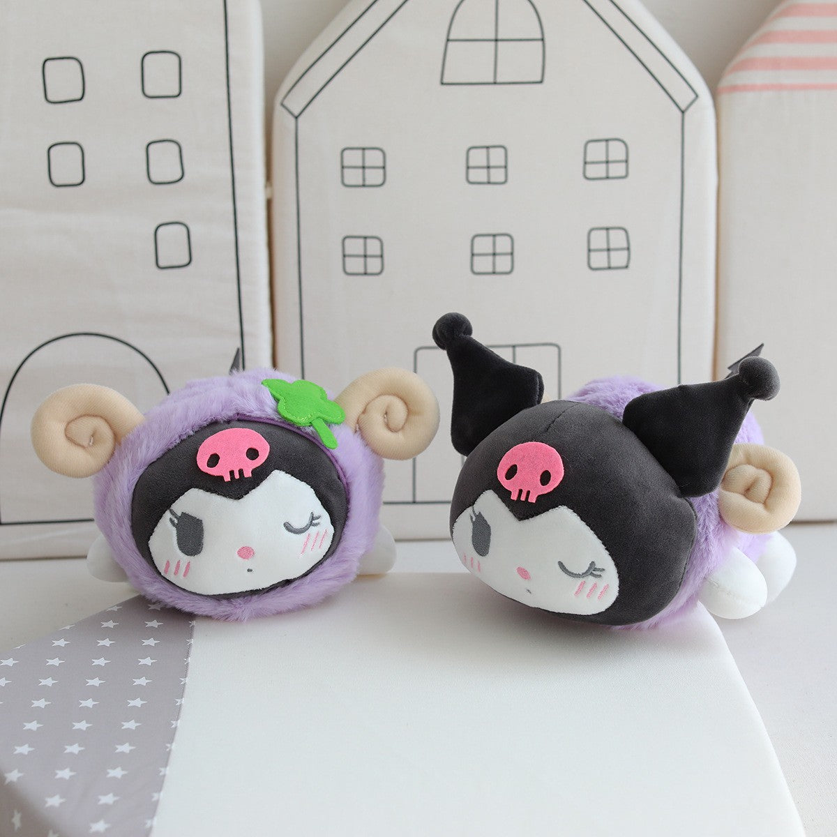 Plush toy little devil nap pillow cartoon lamb pillow doll cute plush doll lying pillow wholesale