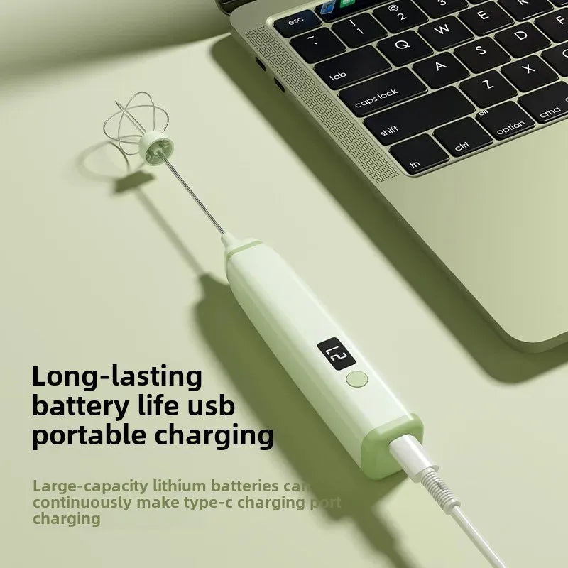 New Milk Frother Home Electric Milk Frother Machine Handheld Whisk, Coffee Wother, Milk Wrea, Milk Whisk