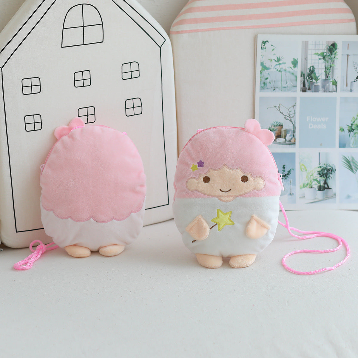 Cartoon cute doll multifunctional plush bag little devil pudding dog cinnamon dog series doll children's crossbody bag