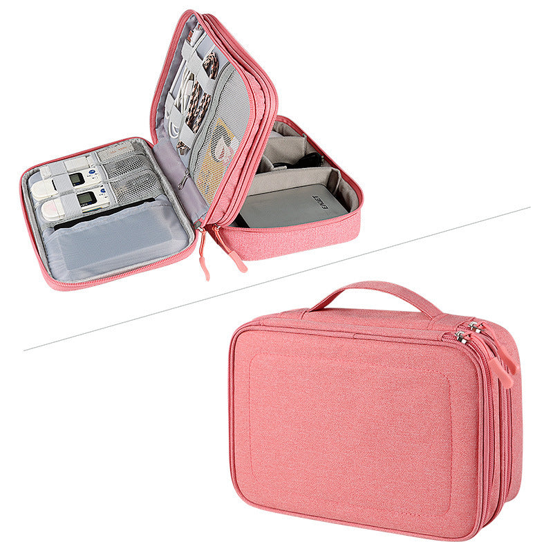 Large-capacity digital accessories storage bag multi-functional waterproof charging data cable earphones U disk excellent shield finishing bag box