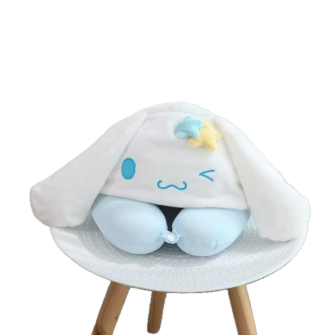 New summer cartoon ice silk memory foam U-shaped pillow cute kulomi cinnamon dog office nap pillow can be wholesale