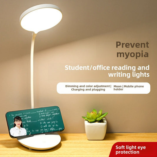 Cross-border eye protection USB rechargeable desk lamp led learning touch dimming color mixing student children's desk reading small desk lamp