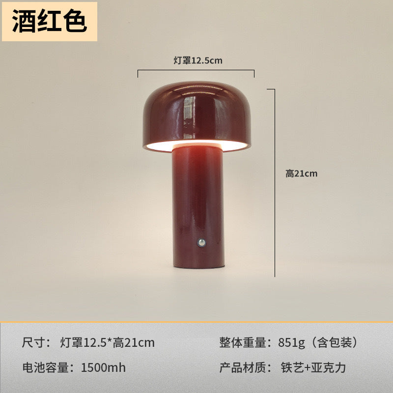 Nordic creative mushroom table lamp bedroom bedside LED night light USB charging touch atmosphere table decoration table lamp
