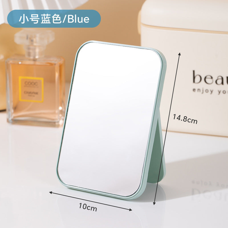 Mirror, LED with light, makeup mirror, desktop desktop, dressing mirror, home bedroom, ins, style, girls' dormitory, large square mirror