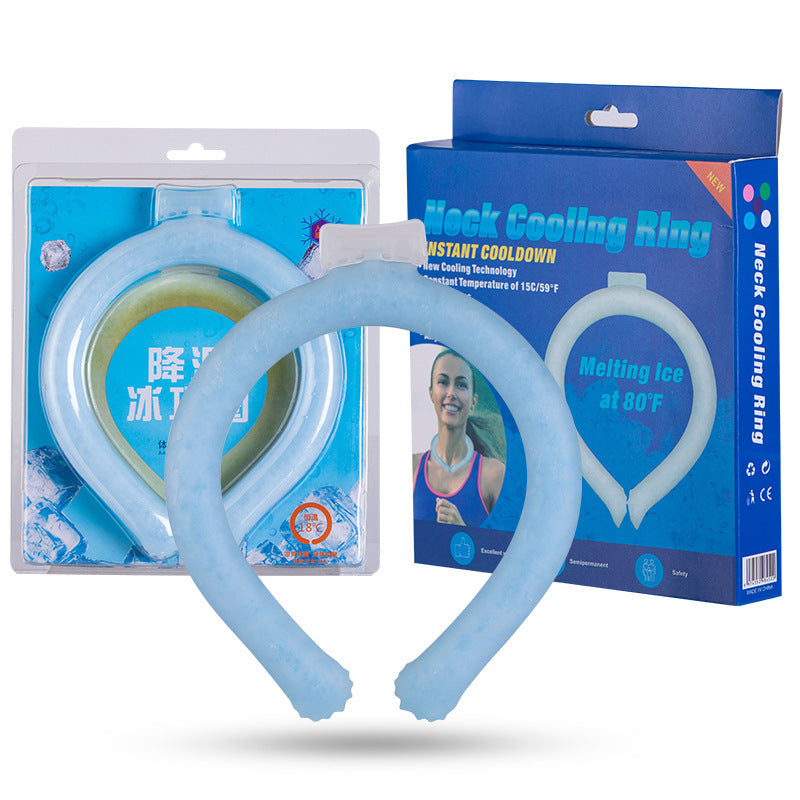 Cold Feeling Cooling Ice Cool Ring Neck Cooling Artifact Relief Heat Stroke Prevention Summer Cool Collar Outdoor Military Training Children