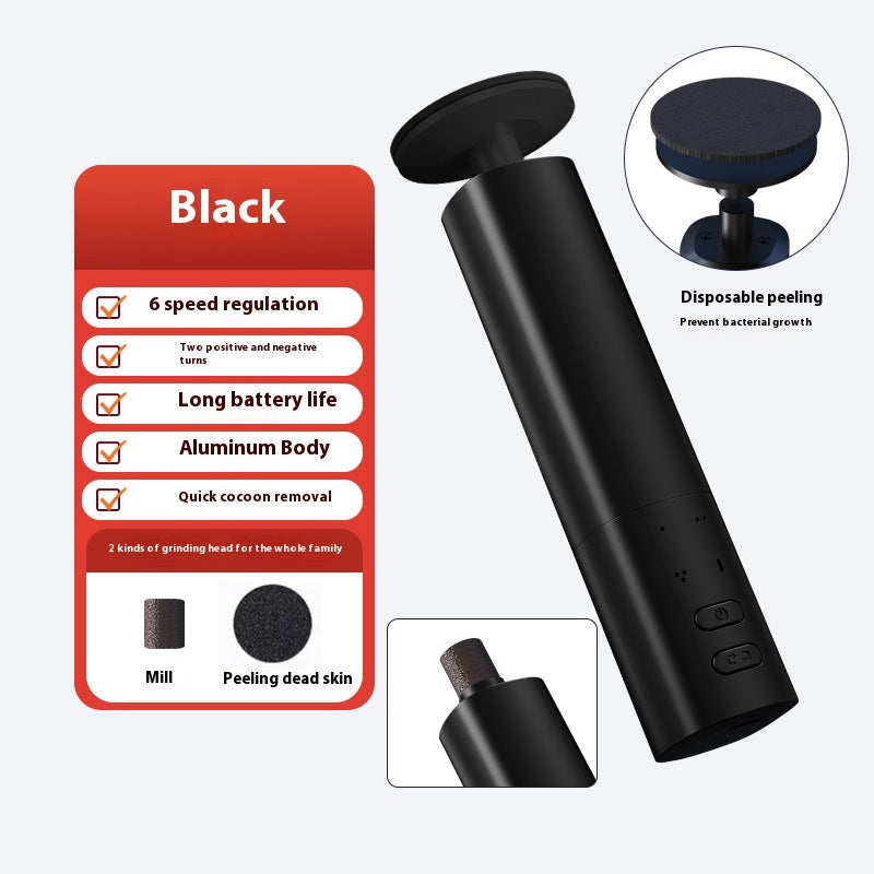 Electric foot grinder, aluminum body, two-in-one, six-speed charging, calluses, foot pedicure, foot grinder cross-border