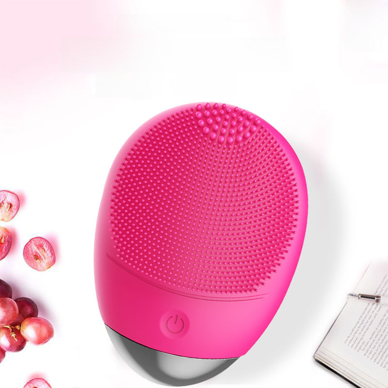 Electric Silicone Facial Cleansing Brush - Ultrasonic Pore Cleaner, Massager