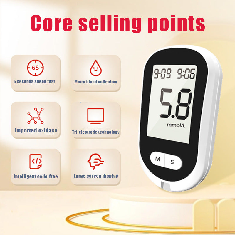 English cross-border blood glucose meter, medical grade blood glucose monitor, neutral packaging, paper needle, supporting foreign trade export