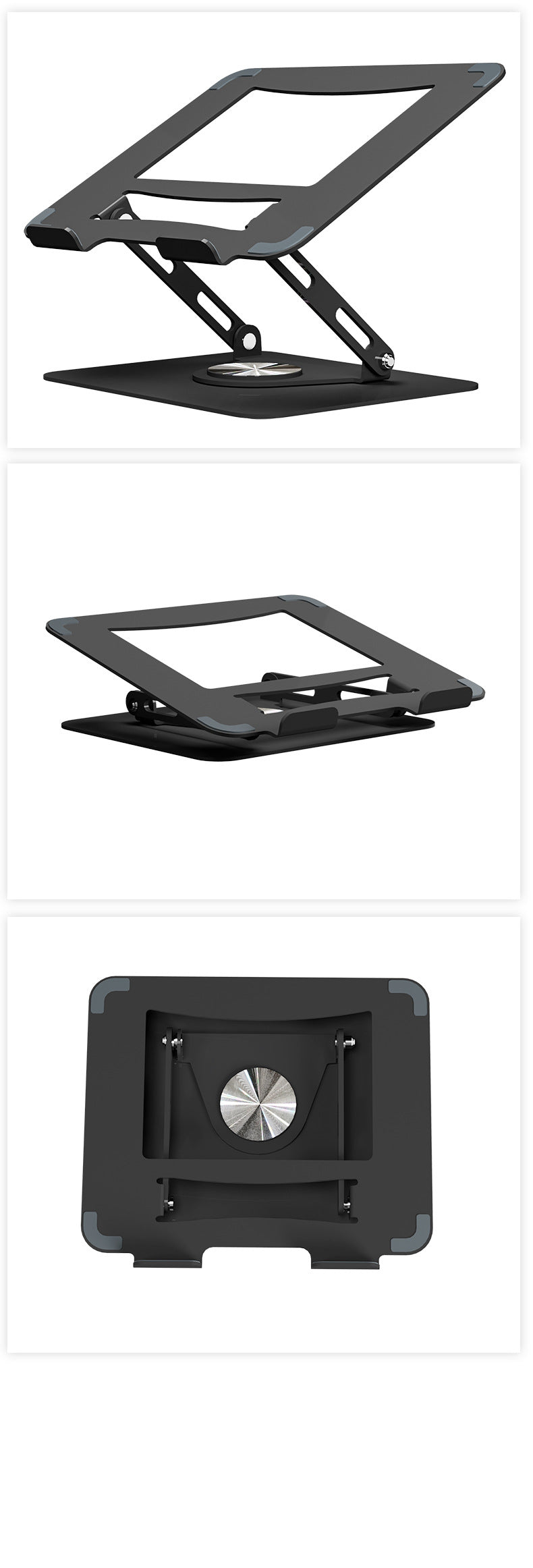 Cross-border laptop heat dissipation computer stand, foldable elevated shelf, multi-functional rotatable portable computer stand