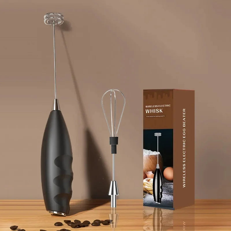 Electric milk frother fully automatic blender coffee stirring stick whisk mini whisk cream whisk