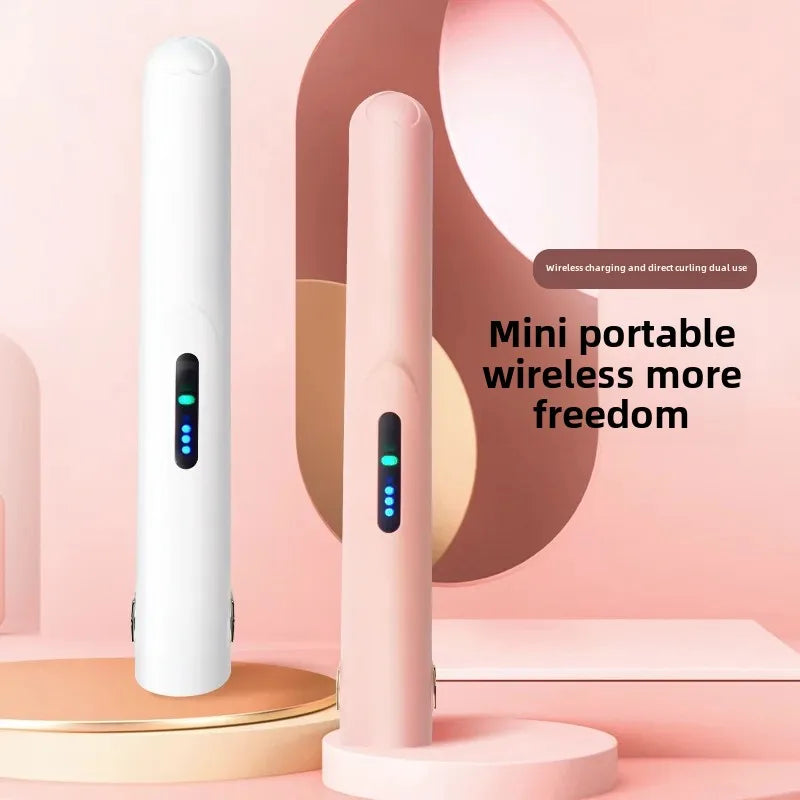 Cross Border Mini Portable Wireless Charging USB Splint Bangs Roll Straight Dual-Use Dormitory Available Small Hair Straightener