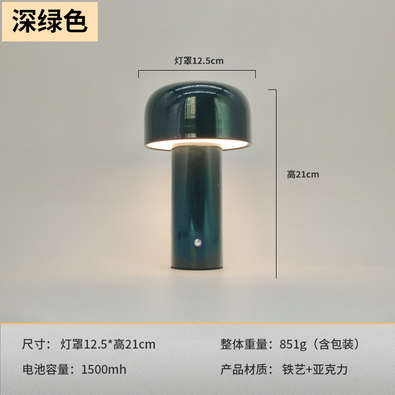 Nordic creative mushroom table lamp bedroom bedside LED night light USB charging touch atmosphere table decoration table lamp