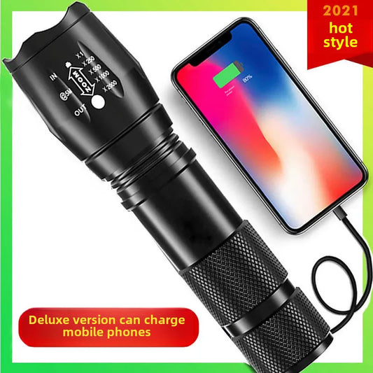 Strong light flashlight rechargeable flashlight strong light field super bright small portable special forces flashlight small flashlight